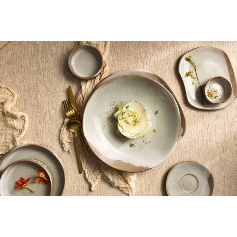 Forager Robert Gordon Plateau Steelite en grès vert et noisette 23x12.4x5 cm