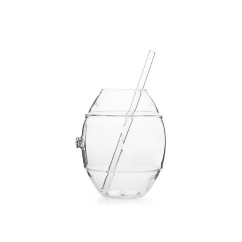Barrique 100% Chef verre avec paille cl 50