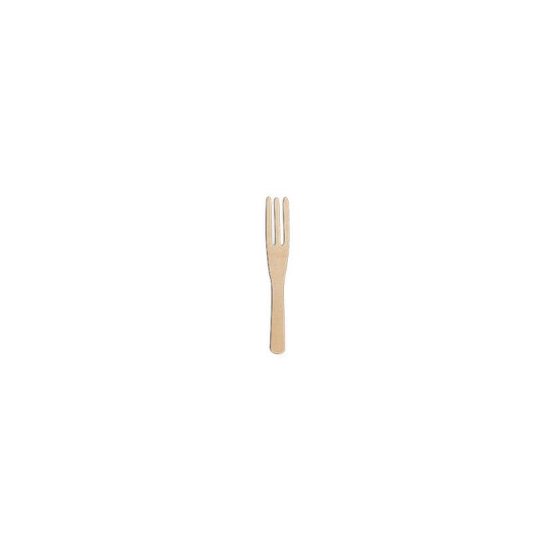Mini fourchette en bois à 3 dents Jungle 8 cm