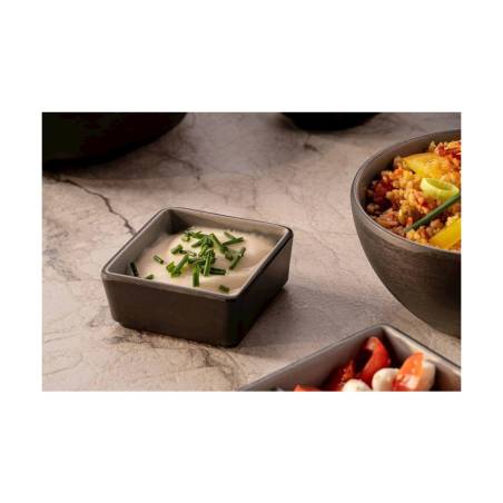 Tasse Tenerife en mélamine grise et noire 6,5x6,5x2,8 cm