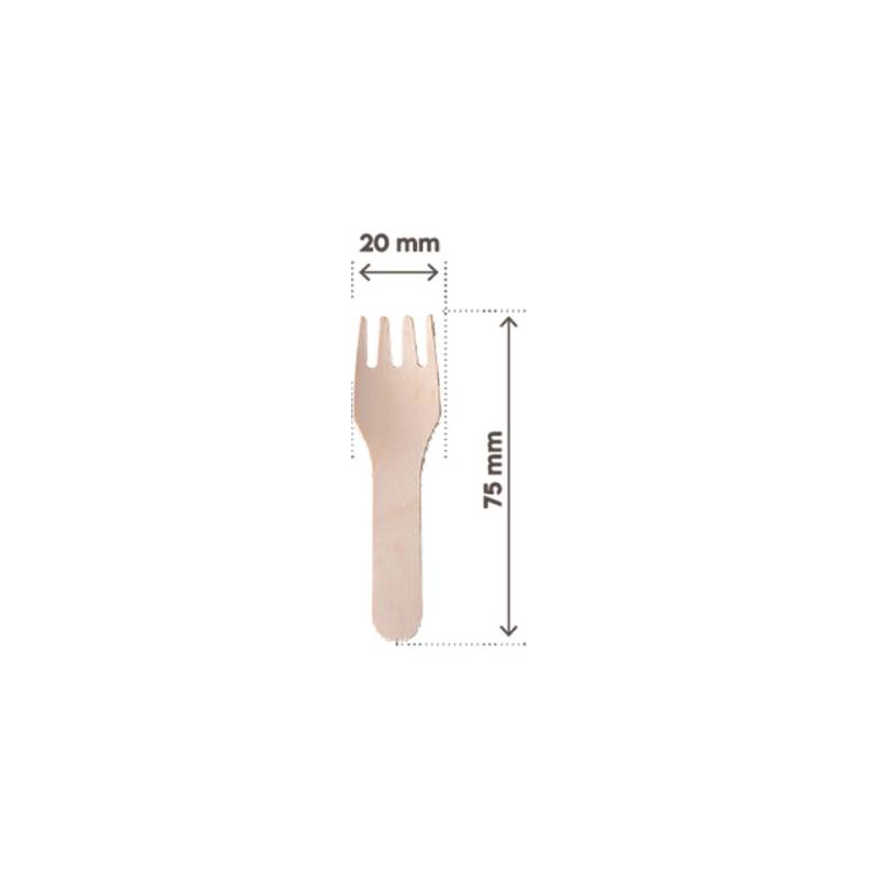 Tenedor de madera 7,5 cm
