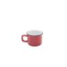 Mini taza de porcelana roja sin plato con borde negro cl 6
