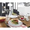 Mini taza de porcelana roja sin plato con borde negro cl 6