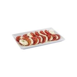 Bandeja rectangular de porcelana blanca Edina 21x13 cm