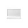 Plateau rectangulaire en porcelaine blanche Edina 33x18 cm