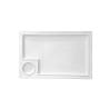 Bandeja rectangular de porcelana blanca Plancha con impresión 35,5x23 cm