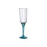 Bormioli Rocco Florian Flauta de vidrio con tallo azul cl 21