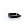 Porte-serviettes carré en acrylique noir 15x15x3,2 cm