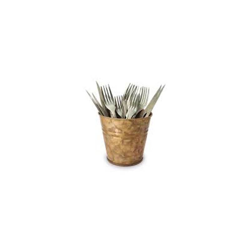 Vintage galvanised steel mini bucket 5.51x4.96 inch