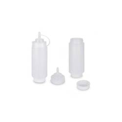 Flacon pressurisé à double ouverture avec bouchon transparent cl 100