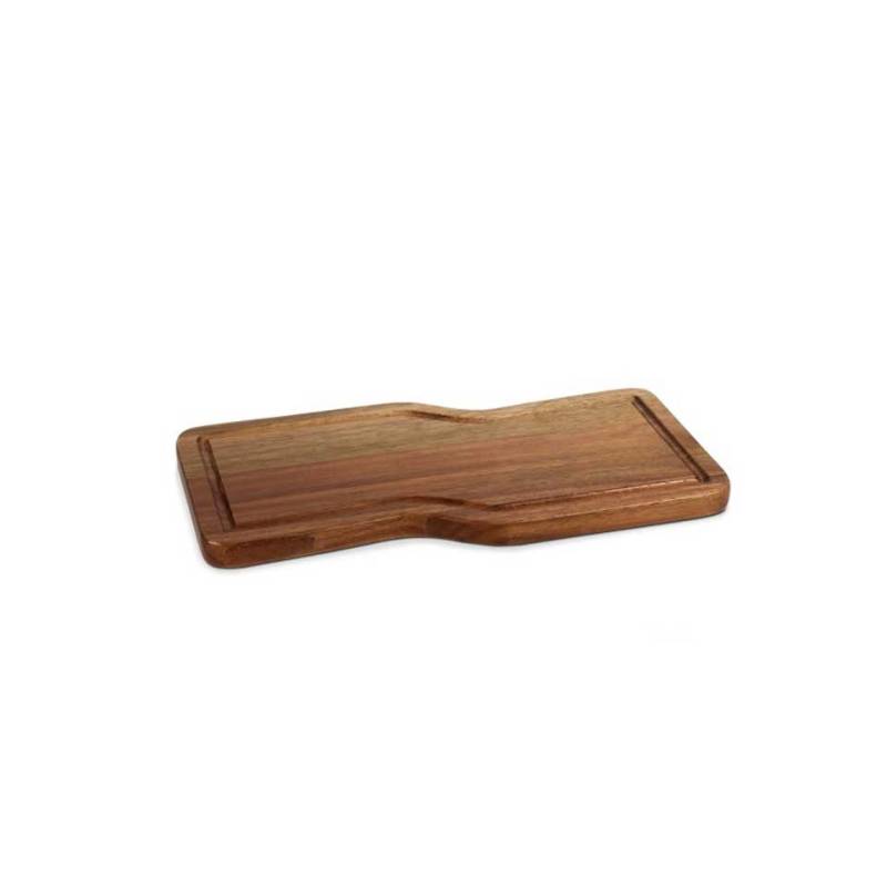Tabla de cortar curvada de madera de acacia 40x20x2 cm