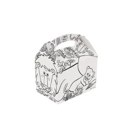 Envase de hamburguesa Fox en papel de color cm 16x10x17