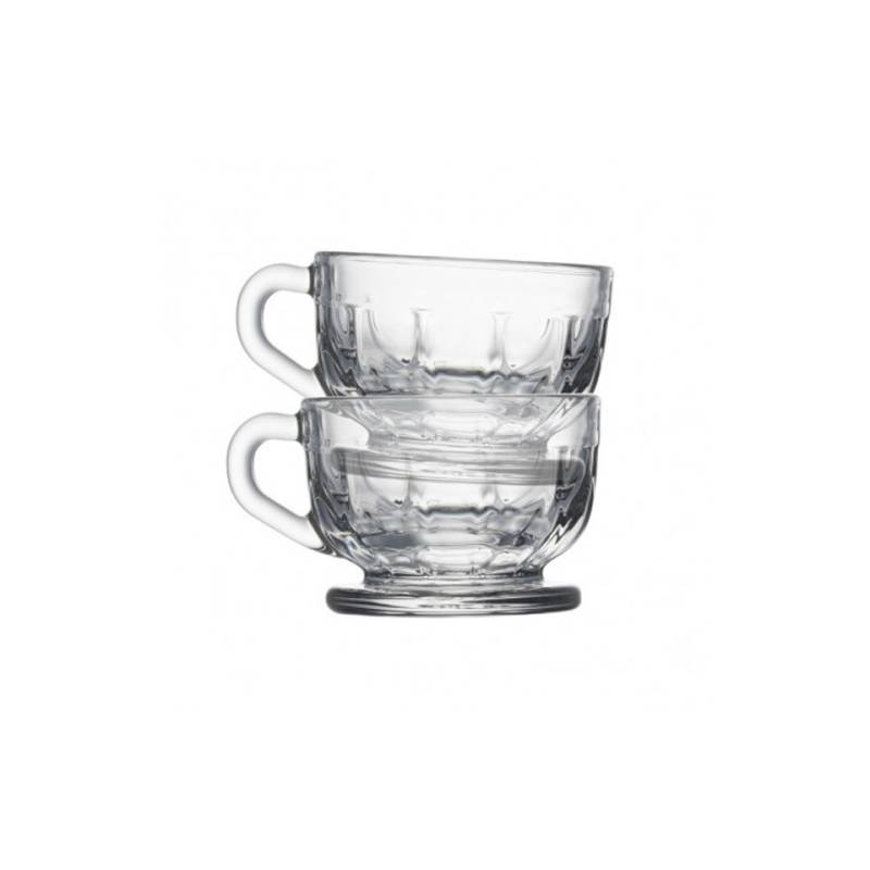 Tasse à café en verre Flore cl 10
