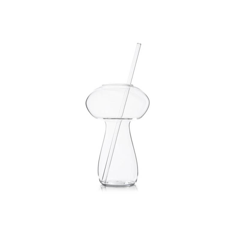 Boletus 100% Chef verre avec paille verre borosilicaté cl 37