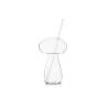Boletus 100% Chef vaso con pajita vidrio borosilicato cl 37