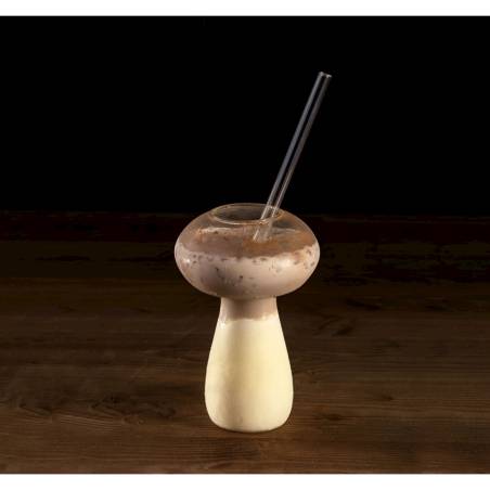 Boletus 100% Chef verre avec paille verre borosilicaté cl 37