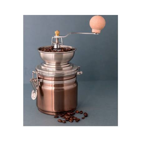 Moulin à café manuel La Cafetière en acier inoxydable et cuivre