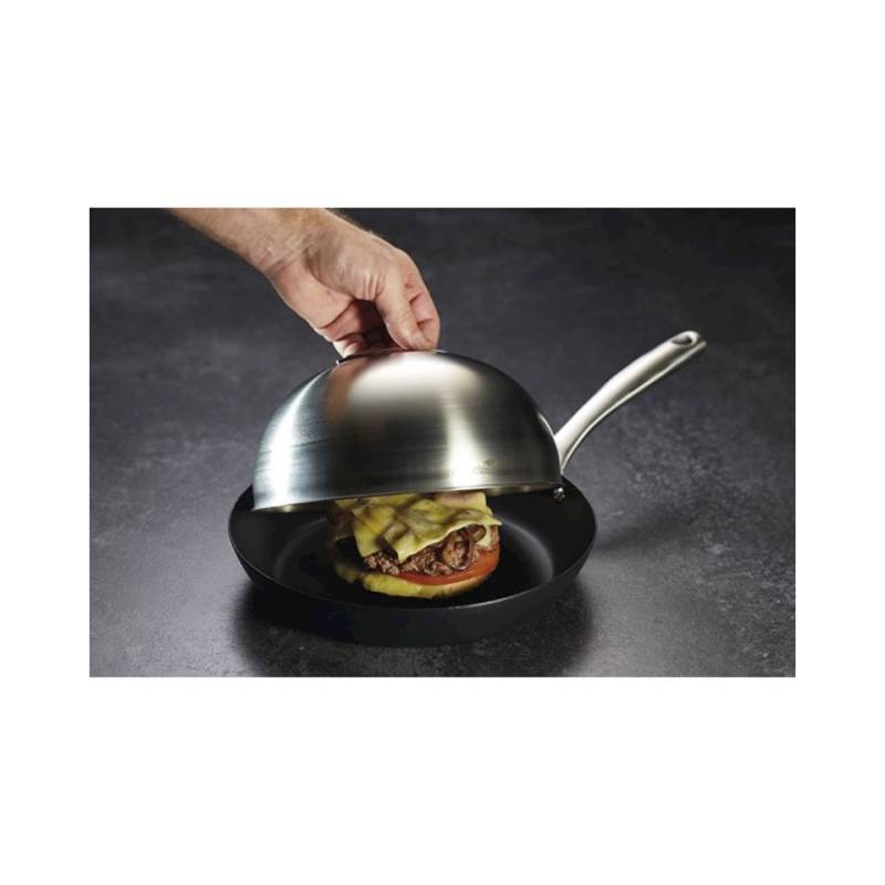 Dôme rond Masterclass en acier inoxydable 23 cm