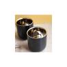 La Cafetière verre à café double paroi en céramique noire avec intérieur doré cl 7