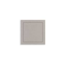 Posavasos Luxe de poliéster y celulosa color topo 10x10 cm