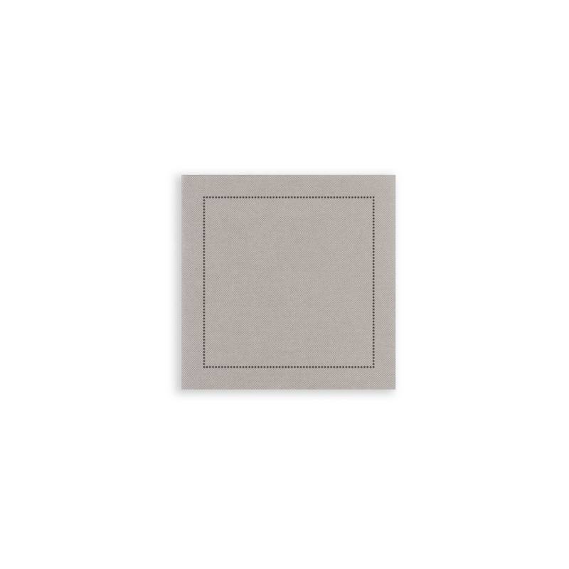 Le sous-verre Luxe en polyester et cellulose taupe 10x10 cm
