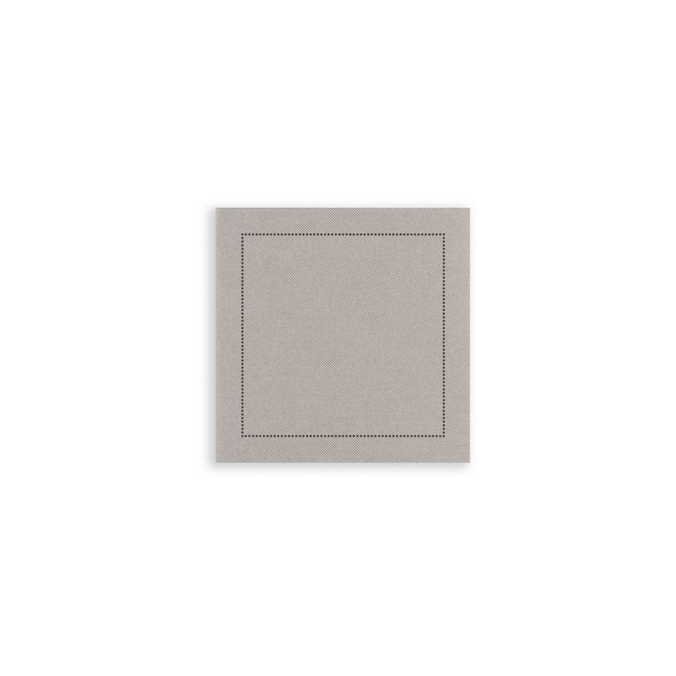 Der Untersetzer Luxe aus taupefarbenem Polyester und Zellulose 10x10 cm