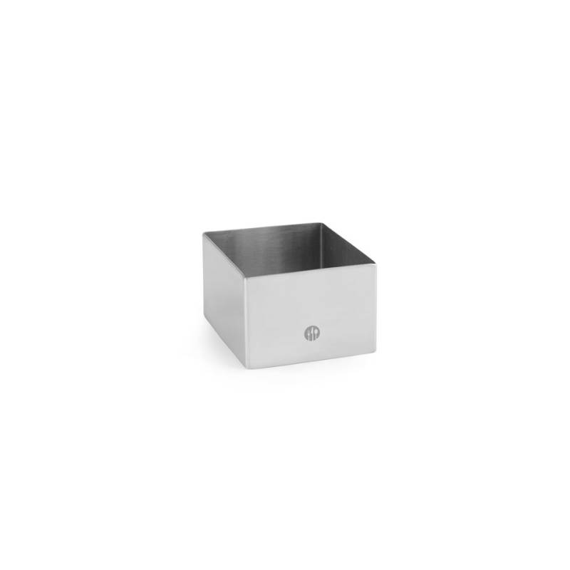 Molde cuadrado de acero inoxidable 6,5 cm