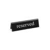 Marqueur de table Hendi noir pmma réservé double face 13x3x4 cm