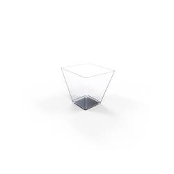 Coupe carrée transparente en ps cl 5