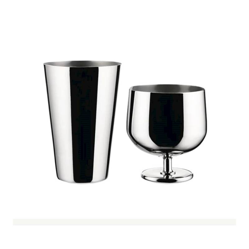 Alessi stainless steel parisienne 2-piece shaker cl 50