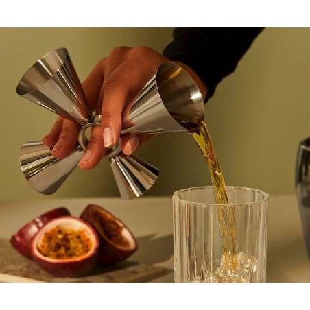 Alessi stainless steel Quadri Combo jigger measuring cup ml 15-30-40-60