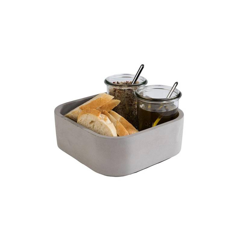 Table Caddy Elemento contenedor de hormigón 16,5x16x6,5 cm