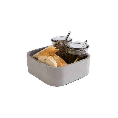 Table Caddy Elemento contenedor de hormigón 16,5x16x6,5 cm