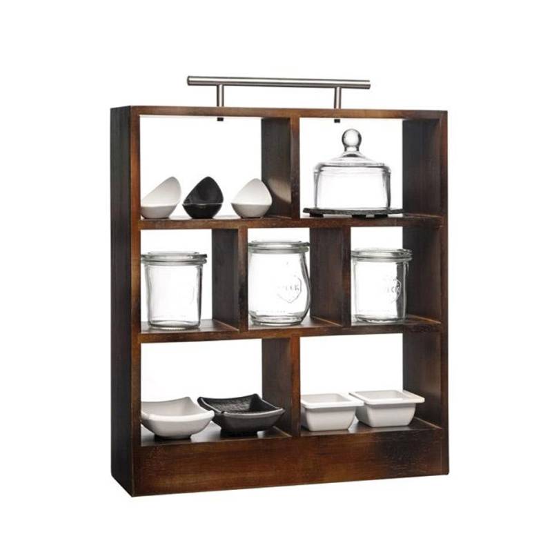 Contrahuella de madera 7 compartimentos cm 34x10x38
