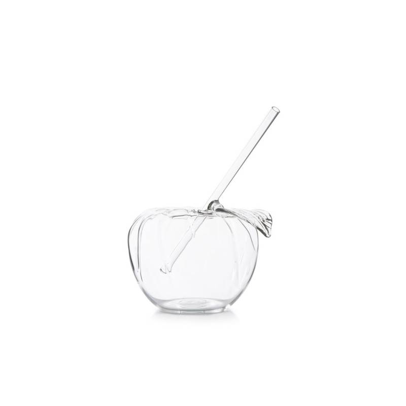 Verre Tomate 100% Chef avec paille verre borosilicate cl 65