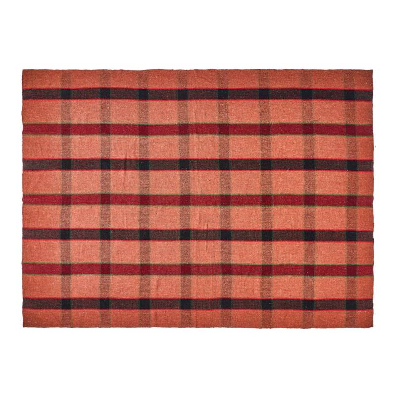 Couverture en tissu recyclé de couleur terre cuite 170x210 cm