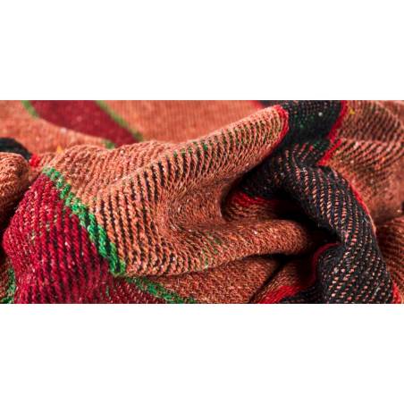 Couverture en tissu recyclé de couleur terre cuite 170x210 cm