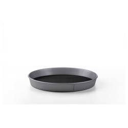 Lounge Bar plateau rond antidérapant en polypropylène argenté cm 35