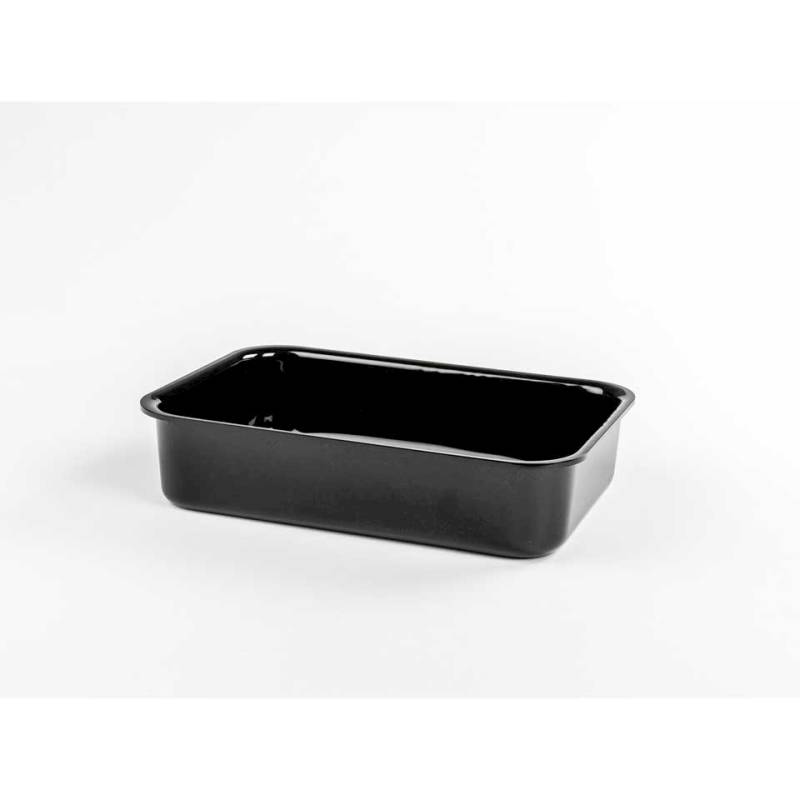Bol rectangulaire en acrylique noir 31x21x7 cm