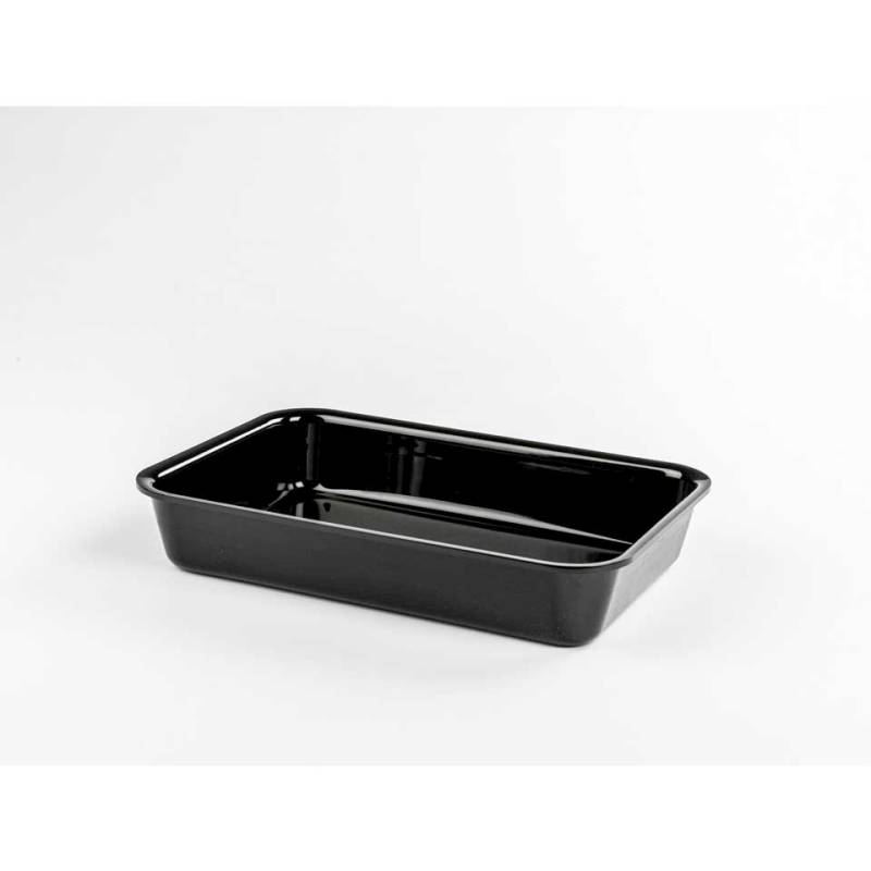Bol acrílico negro rectangular 30x20x5 cm