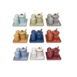 Set porta salse Mediterraneo Novità Home in ceramica 