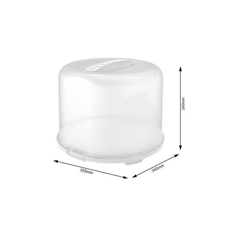 Porte-gâteaux frais XL Rotho en blanc pp 34.5x25 cm