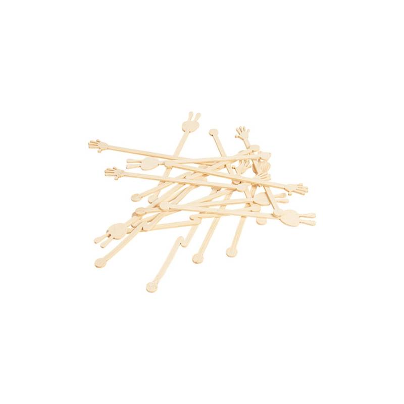 Batidora de mano de bambú 14 cm
