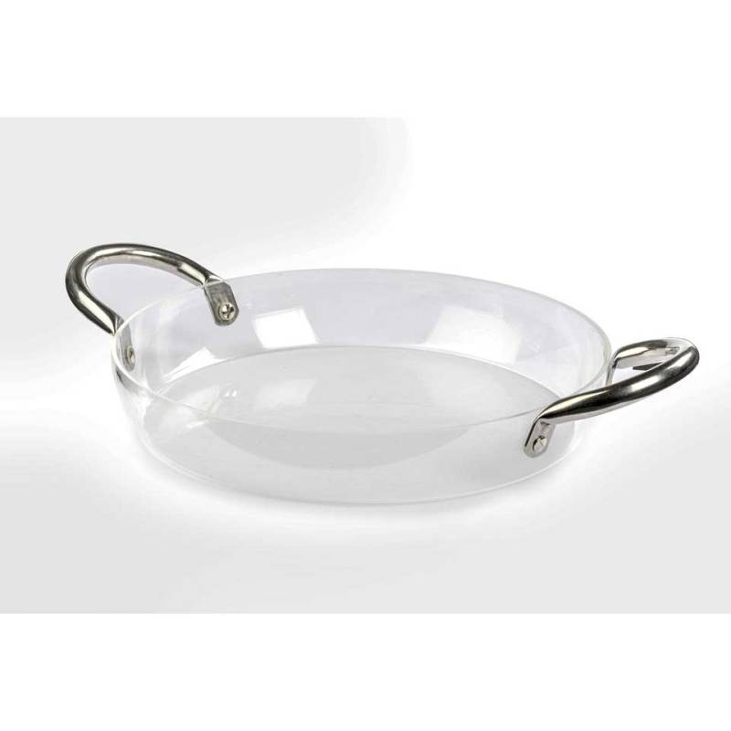 Bandeja transparente pmma de 2 asas 30x5 cm