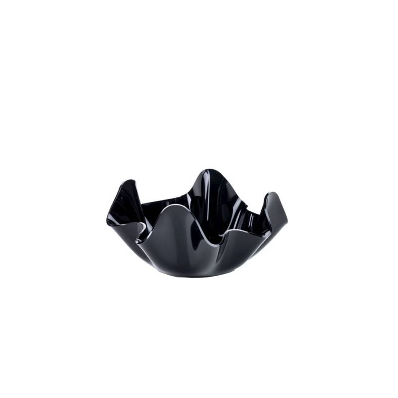 Cubo acrílico negro Onda 20x9,5 cm