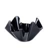Cubo acrílico negro Onda 42x23 cm