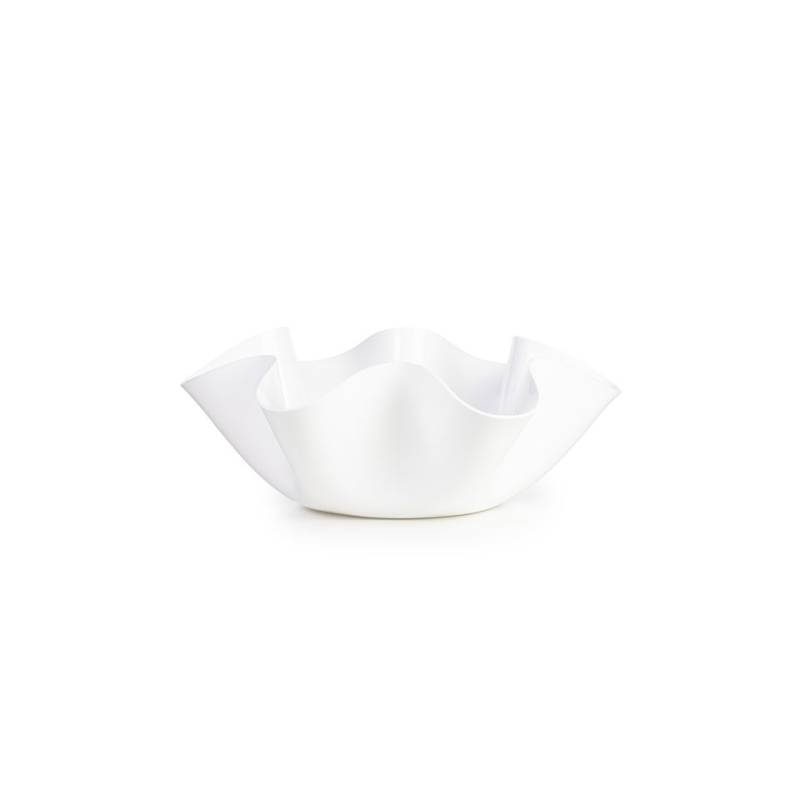 Cubo acrílico blanco Onda 44x16 cm