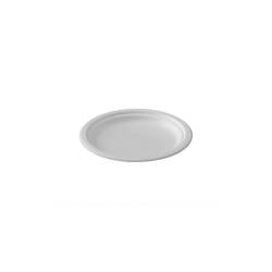 Assiette plate jetable en pâte biodégradable cm 17,5