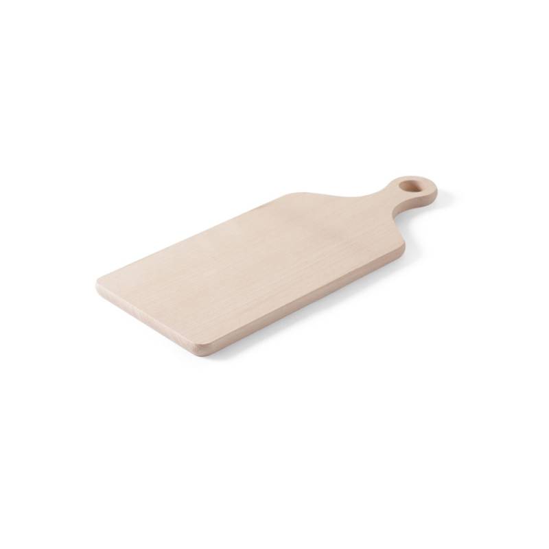 Tabla de cortar rectangular con mango de madera 39x16 cm