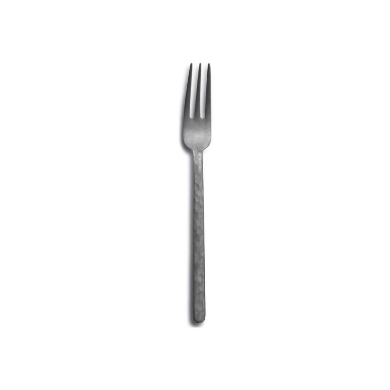 Fourchette de table Kodai XL 3 pointes acier inoxydable martelé 19.5 cm